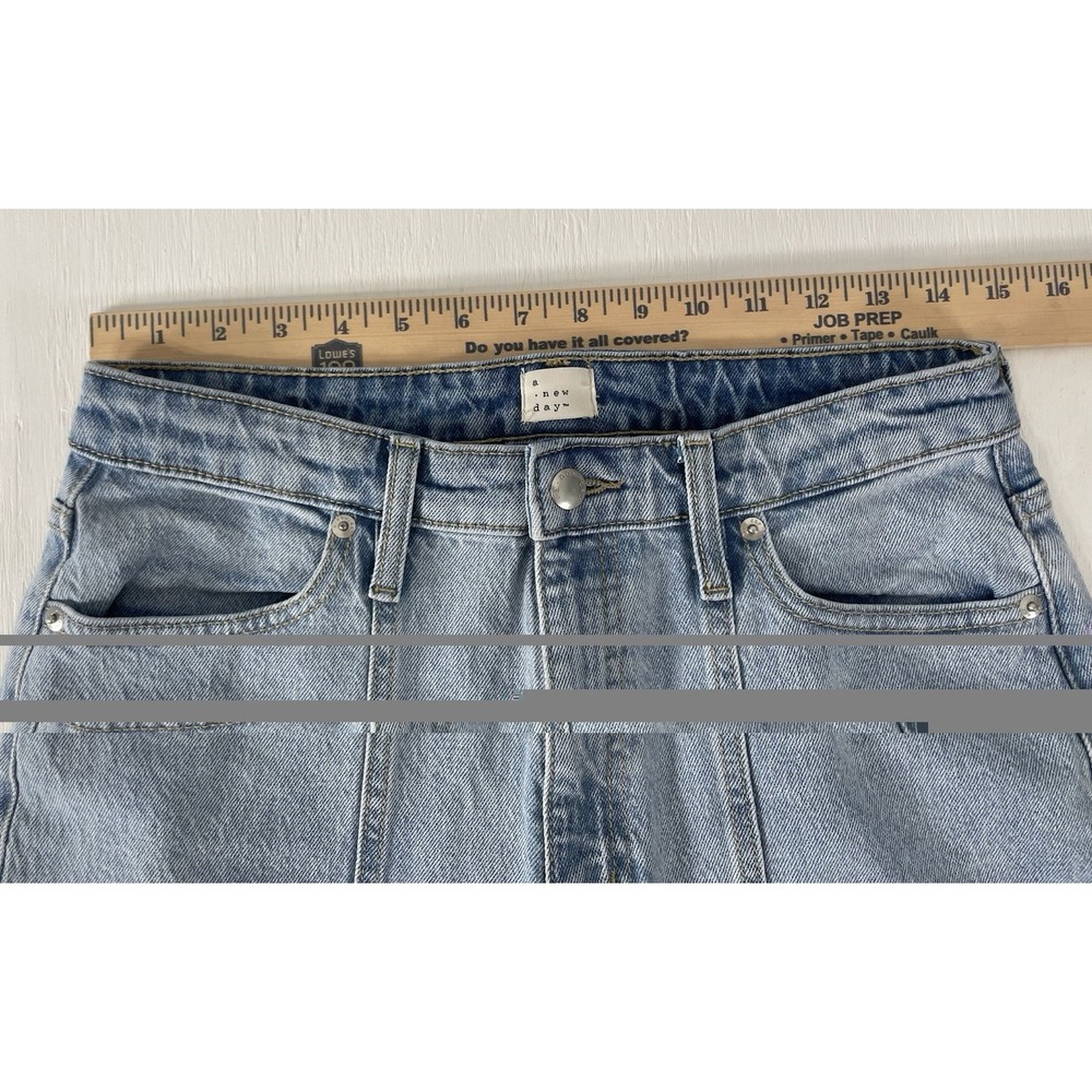 a new day barrel jeans blue denim cropped Women's Size 6 28R Soft Stretch FP - Picture 6 of 16